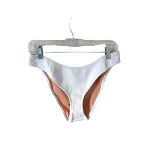 J. Crew Curve Bikini Bottom White Size Large NEW